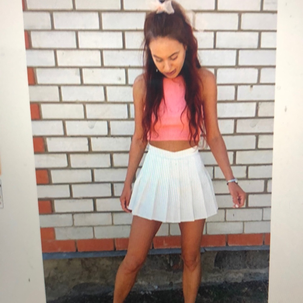 Women mini pleated high waisted skirt